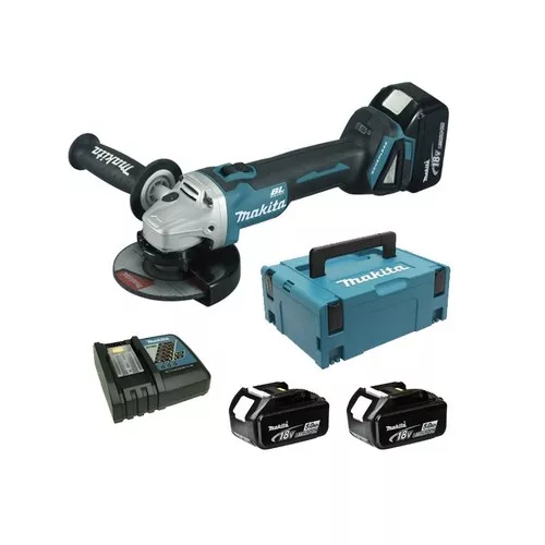 Makita DGA504RTJ Aku úhlová bruska 125mm Li-ion LXT 18V/5,0Ah,Makpac