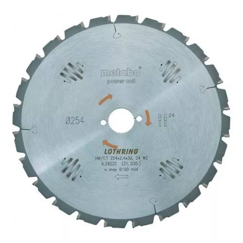 Pilový kotouč 254 x 2,4 x 30 HW/CT  METABO - Doprodej, Poslední Kus !!