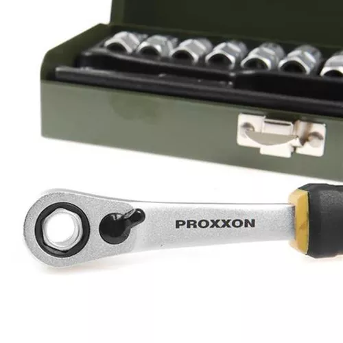 Proxxon Sada průchozích nástavců s průchozí 1/4"ráčnou  – 14 dílů
