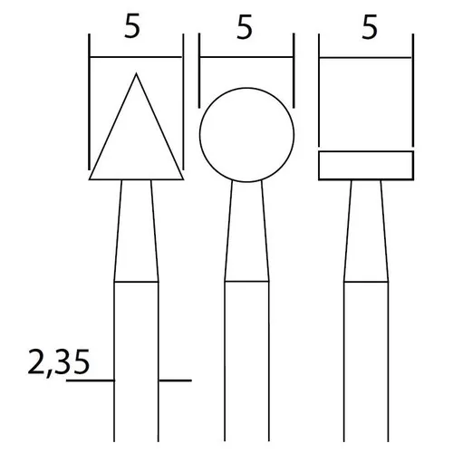 Proxxon Frézy sada (W-V) 3 ks