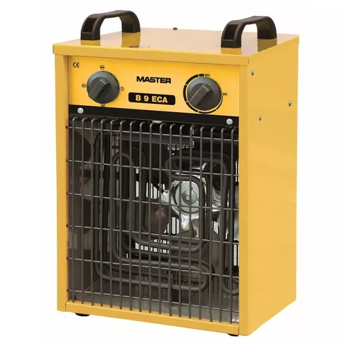 Elektrické topidlo s ventilátorem o max. výkonu 9kW. B9ECA