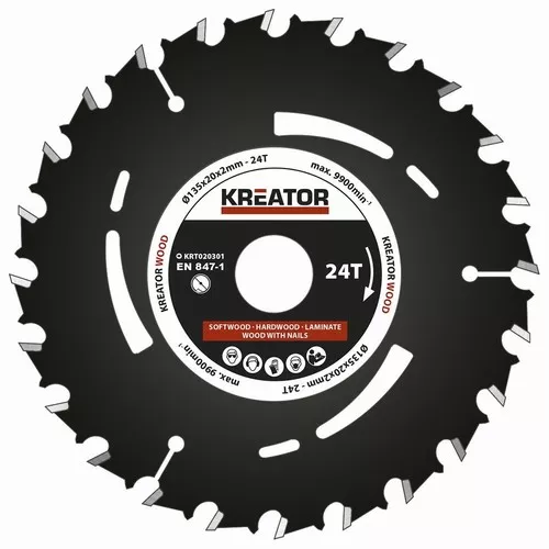 Pilový kotouč pro ponorné pily 135mm, 24T Kreator KRT020301