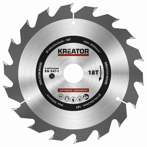 Pilový kotouč na dřevo 140mm, 18T Kreator KRT020404