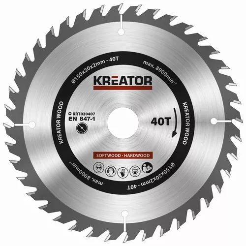 Pilový kotouč na dřevo 150mm, 40T Kreator KRT020407