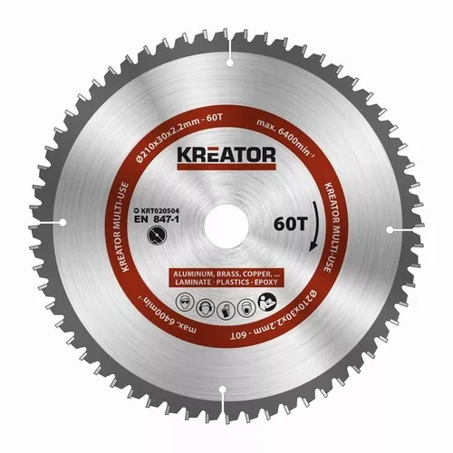 Pilový kotouč univerzální 210mm, 60T Kreator KRT020504