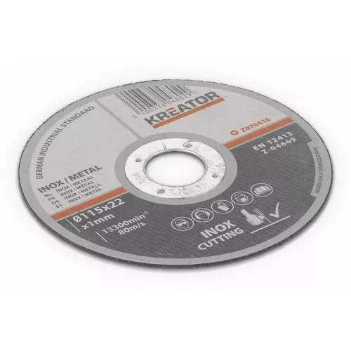 Řezný kotouč Nerez/Ocel 115 x 1,2mm 4 plus 2 (6ks) Kreator KRT070410