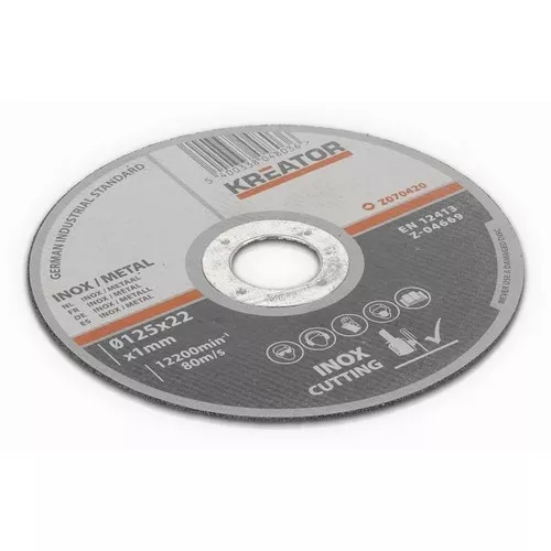 Řezný kotouč Nerez/Ocel 125 x 1,2mm 4 plus 2 (6ks) Kreator KRT070420