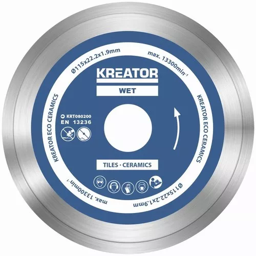 Diamantový kotouč celoobvodový 115mm 3ks sada Kreator KRT080200