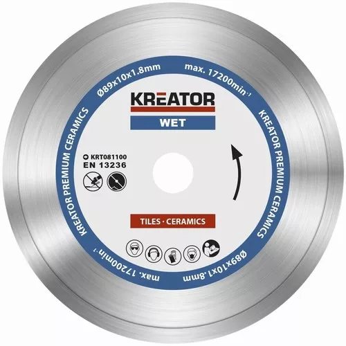 Diamantový kotouč celoobvodový 89mm PREMIUM Kreator KRT081100