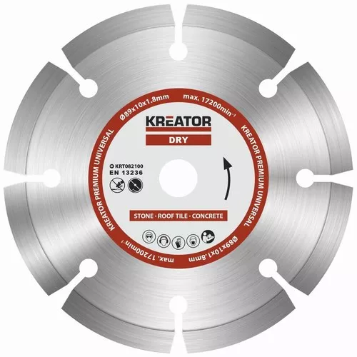 Diamantový kotouč segmentový 89mm PREMIUM Kreator KRT082100