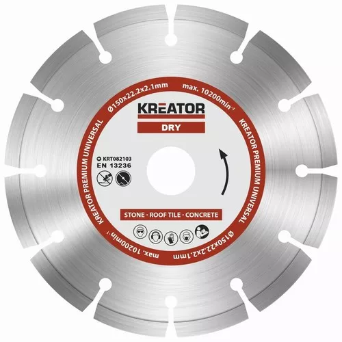 Diamantový kotouč segmentový 150mm PREMIUM Kreator KRT082103