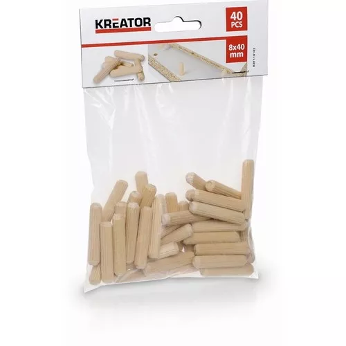 Truhlářské kolíčky 8 x 40 mm (40 ks) Kreator KRT110102