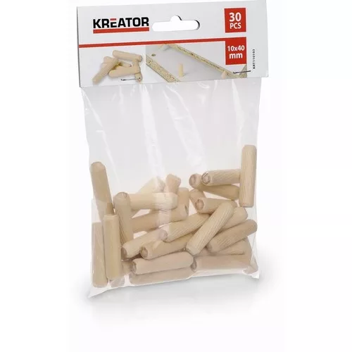 Truhlářské kolíčky 10 x 40 mm (30 ks) Kreator KRT110103