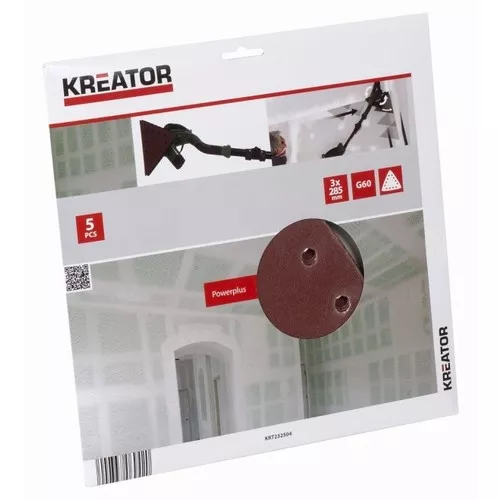 5x Trojúhelníkový brusný papír 3X285 - G240 Kreator KRT232509