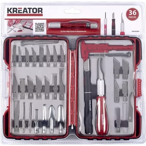 Modelářské nožíky sada 36ks Kreator KRT452002