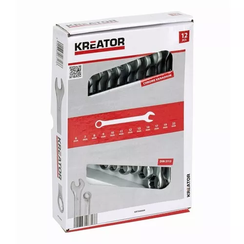 Sada klíčů očko/otevřený 8-22mm 12ks Kreator KRT500009