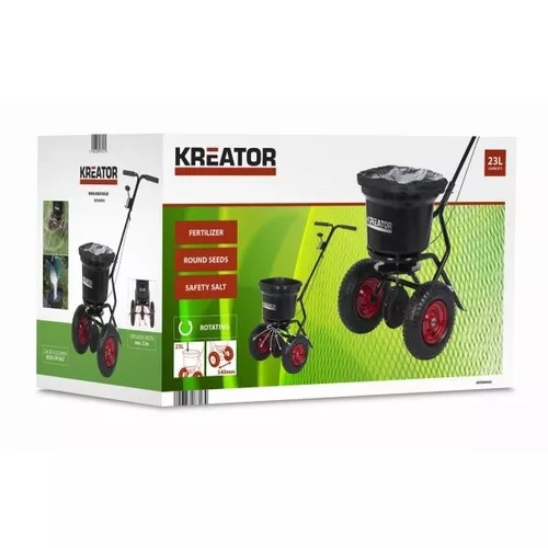 Zahradní rozmetadlo 23kg Kreator KRTGR9005