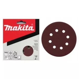 Makita P-43577 papír brusný suchý zip 125mm 8 děr K120, 10ks = old P-00511