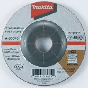 Makita A-80640 kotouč brusný nerez 115x6x22.23mm