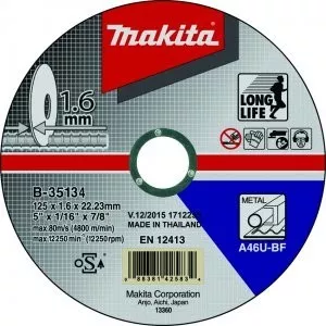Makita B-35134 kotouč řezný ocel 125x1.6x22.23mm