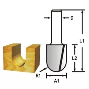 Makita D-47830 Žlábkovací fréza stopka 8 mm,6,35x12,7x44 mm