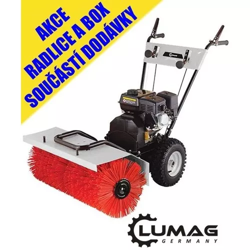 Lumag KM 800 motorový kartáč - ZDARMA radlice na sníh a box-koš na nečistoty