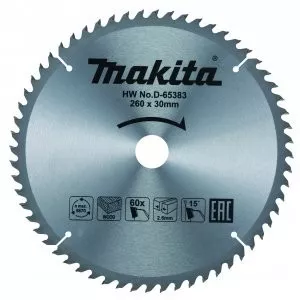 Makita D-65383 kotouč pilový dřevo TCT 260x2.6x30mm 60Z