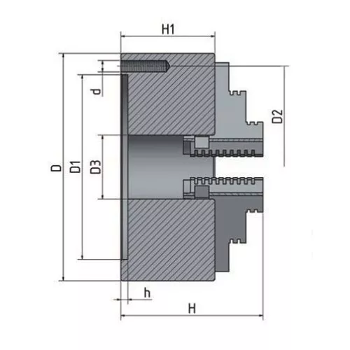 4-čelisťové sklíčidlo s nezávisle stavitelnými čelistmi ø 80 mm 3440286 Optimum