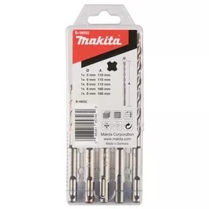 Makita B-49052 sada vrtáků SDS-Plus V-Plus 5;6;8x50/110 a 6;8x110/160mm, 5ks = oldP-29751