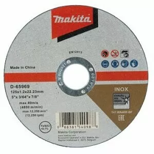 Makita D-65969-12 kotouč řezný nerez 125x1.0x22.23mm, 12ks