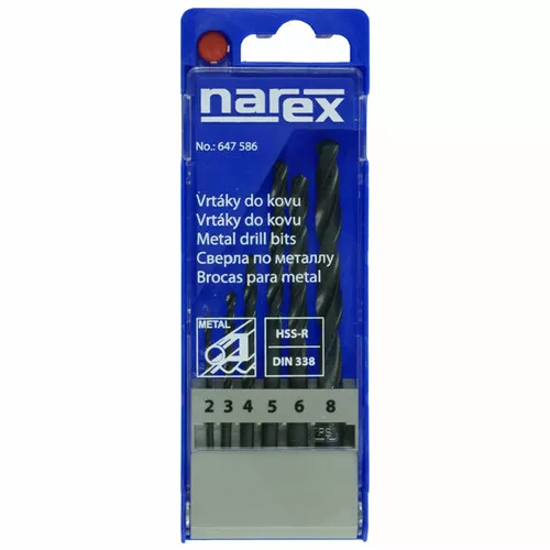 Narex 6-SET METAL HSS - Sada vrtáků do kovu HSS-R 