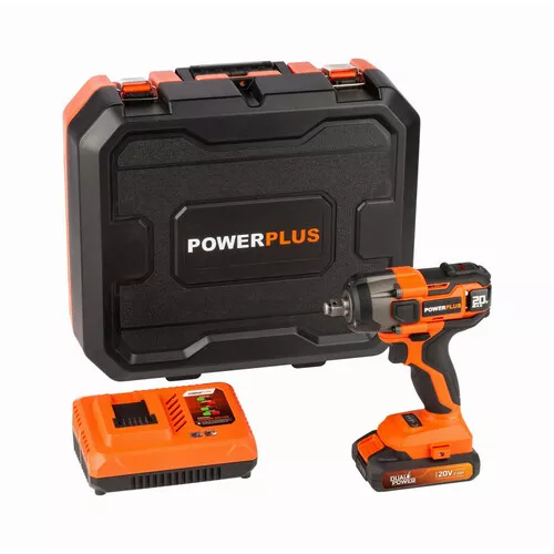 Aku rázový utahovák 1/2" 20V SET Powerplus POWDP20160