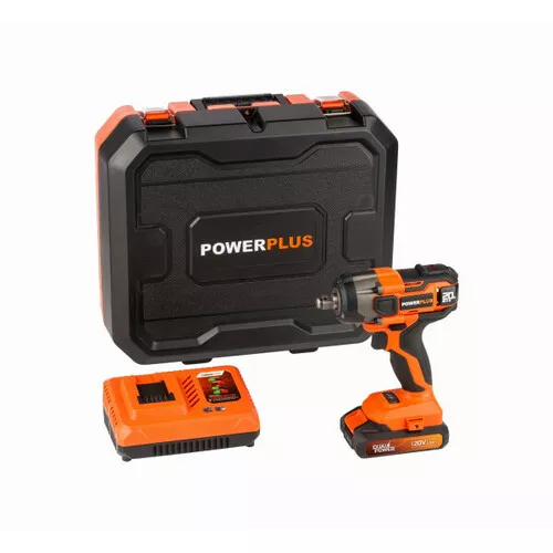 Aku rázový utahovák 1/2" 20V SET Powerplus POWDP20160