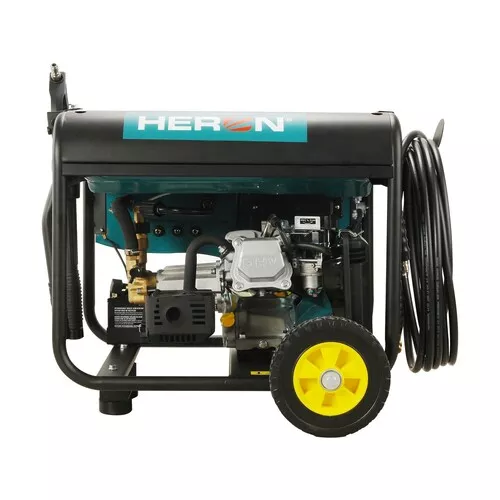 Vysokotlaký motorový čistič s dálkovým ovládáním, el. startem, samonasáváním vody a šamponovačem, 210bar HERON 8896350