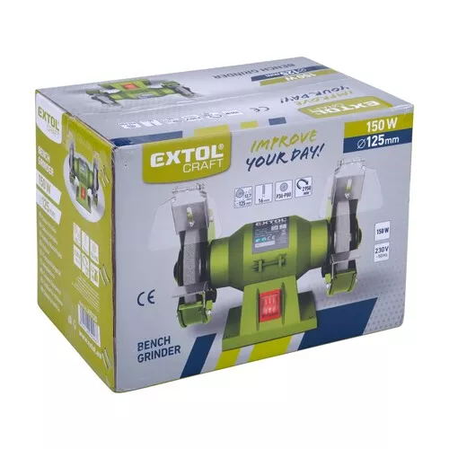 Bruska stolní dvoukotoučová, 150w EXTOL CRAFT 410120