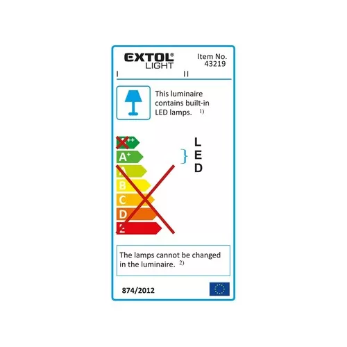 Světlo led, domovní, s pohybovým čidlem, 700lm EXTOL LIGHT 43219