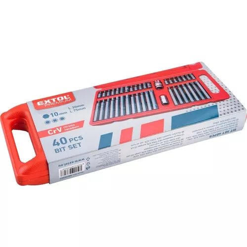 Hroty imbus-torx-xzn, sada profi 40ks, pro ráčny 3/8", 1/2", crv EXTOL PREMIUM 8818202