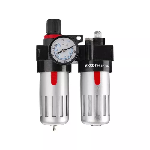 Regulátor tlaku s filtrem, manometrem a přim. oleje EXTOL PREMIUM 8865105