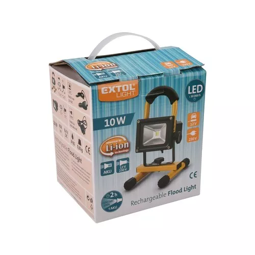 Reflektor led, nabíjecí s podstavcem, 800lm, li-ion EXTOL LIGHT 43122