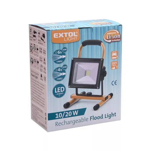 Reflektor led, nabíjecí s podstavcem, 700/1400lm, li-ion EXTOL LIGHT 43125