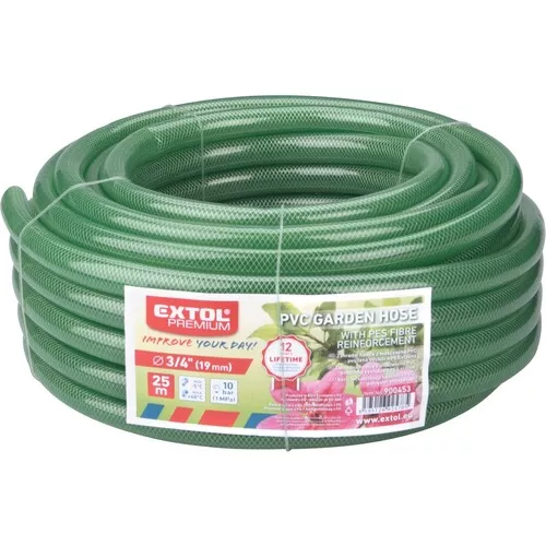 Hadice zahradní průhledná garden, 3/4",25m, 200g/m EXTOL PREMIUM 900453