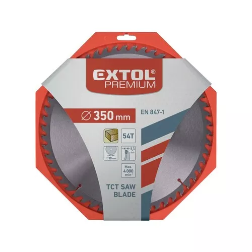 Kotouč pilový s sk plátky, o 350x3,3x30mm, 54t EXTOL PREMIUM 8803252