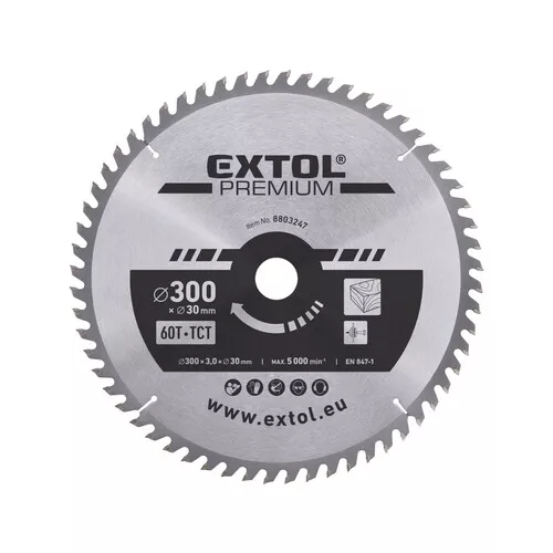 Kotouč pilový s sk plátky, o 300x3,0x30mm, 60t EXTOL PREMIUM 8803247