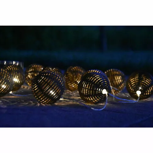 Sharks 10 LED solární osvětlení - rattan koule