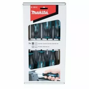 Makita E-10512 sada šroubováků 6 ks (4 ks SL+2 ks PZ)