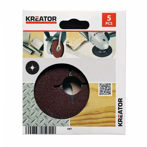 5x Fibrový brusný kotouč 125 mm G24 Kreator KRT250501