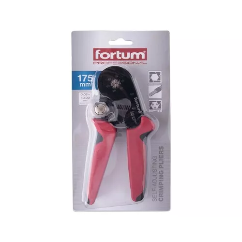Kleště lisovací/krimpovací na dutinkové konektory šestihran, 0,08-10mm2 FORTUM 4770495