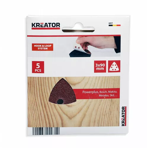 5x Brusný papír 3 x 90 - G240 Kreator KRT210009