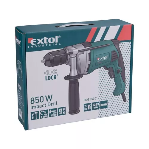 Vrtačka s příklepem, click-lock, 850w EXTOL INDUSTRIAL 8790031