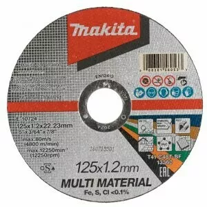 Makita E-10724 kotouč řezný multi materiál 125x1.2x22.23mm